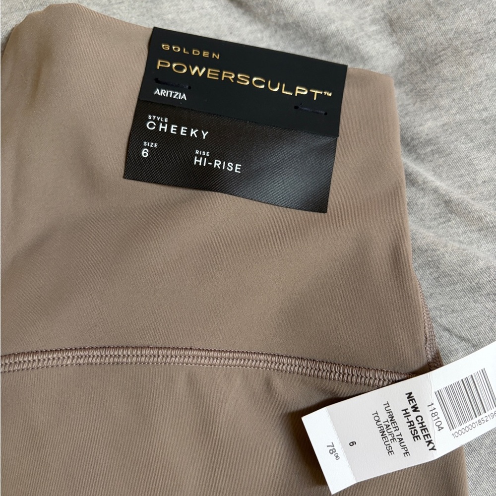 Aritzia new cheeky size 6 turner taupe leggings BNWT